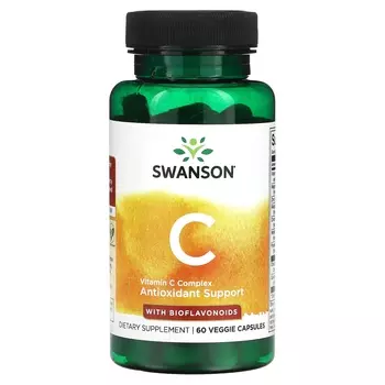 Комплекс витамина С Swanson с биофлавоноидами, 60 растительных капсул