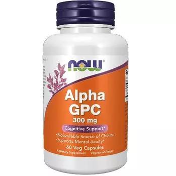 Комплекс витаминов для памяти Now Foods Alpha GPC, 60 капсулов
