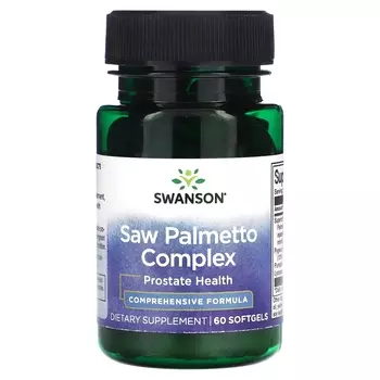 Комплексная Добавка Swanson Saw Palmetto, 60 мягких таблеток