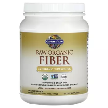 Комплексное средство Garden of Life Raw Organic Fiber для здоровья пищеварительной системы, 803 г