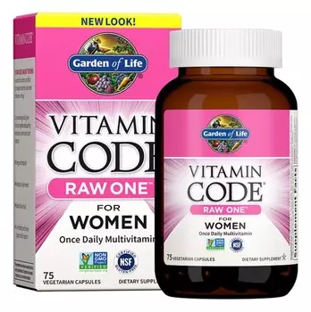 Комплексный мультивитаминный комплекс для женщин Garden of Life RAW Vitamin Code One for Women