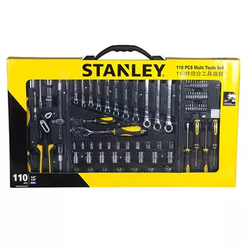 Комплексный набор инструментов STANLEY из 110 предметов, многофункциональный набор для ремонта больших и малых авторемонтных машин STMT81243-23