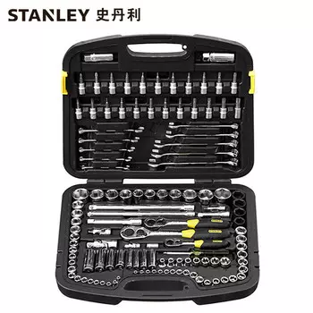 Комплексный набор Stanley, 120 предметов, торцевой ключ с храповым механизмом, инструмент для ремонта автомобилей 91-931-1-22