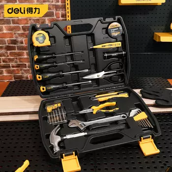 Комплексный ремонтный набор Deli, многоцелевой набор бытовых инструментов из 27 предметов DL5963