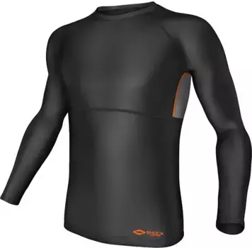 Компрессионная хоккейная рубашка с длинными рукавами Shock Doctor Core, черный