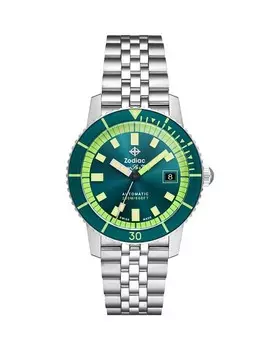 Компрессионные дайверские часы Zodiac, 40 мм, зеленый