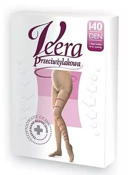 Компрессионные колготки Veera Rajstopy Przeciwylakowe Ciowe 140 DEN Kolor Karmel, 3