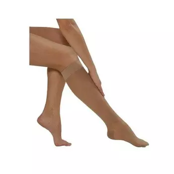 Компрессионные короткие чулки с крепким носком бежевого цвета, размер L Medilast