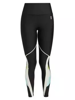 Компрессионные леггинсы Neptune с цветными блоками P.E Nation, черный