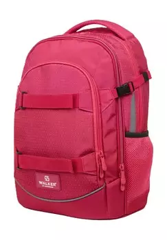 Компрессионные ремни школьного рюкзака на молнии для детей WALKER, цвет Uni Magenta