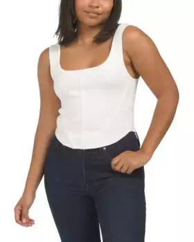 Компрессионный трикотажный топ с корсетом House Of Harlow 1960, цвет Gardenia