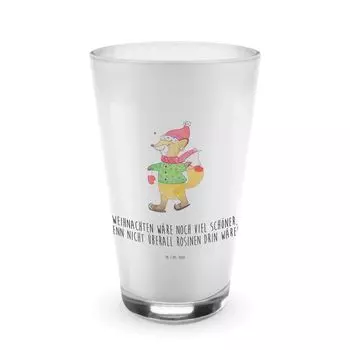 Коньки Mr. & Mrs. Panda Glass Fox - прозрачные - подарок, Рождество, Адвент, Рождество, латте макиато, чашка для капучино, зима, стакан для капучино, белый