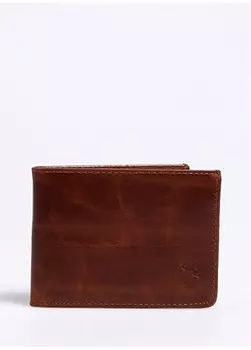 Коньячный мужской кошелек Fabrika