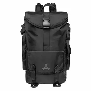 KONADCT Рюкзак Oxford/PU 17 дюймов, большой размер, унисекс, черный/монограмма