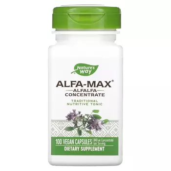 Концентрат люцерны Nature's Way Alfa-Max 840 мг, 100 веганских капсул