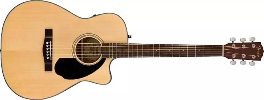 Концертная акустическая электрогитара Fender CC-60SCE Накладка на гриф из орехового дерева, натуральный цвет