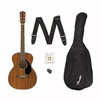 Концертный набор Fender CC-60S V2 All Mahogany Concert с грифом из орехового дерева, натуральный CC-60S Concert Pack V2 All Mahogany Concert with Walnut Fretboard