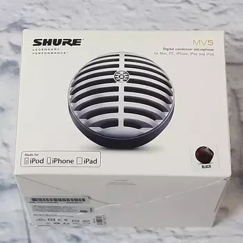 Конденсаторный микрофон Shure MOTIV MV5-B Lightning / USB Condenser Microphone