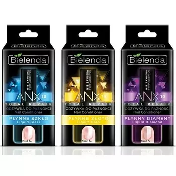 Кондиционер для ногтей Anx Total Repair Liquid Glass Gold Diamond 11 мл, Bielenda