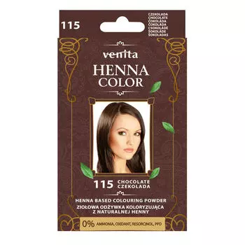 Кондиционер для окрашивания волос 115 шоколад, 25 г Venita Henna color, цвет 115 czekolada
