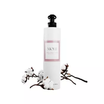 Кондиционер для вьющихся волос MOHI Curl. Питательный эликсир для пышных, сияющих локонов. Формула без парабенов, сульфатов и силикона, обогащенная альфа-гидроксикислотами и пшеничным протеином. 300 мл.