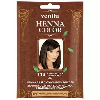 Кондиционер-краситель, саше, 113 Светло-коричневый, 30 г Venita, Henna Color