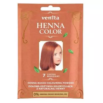 Кондиционер-краситель, саше, 7 Медь, 30 г Venita, Henna Color