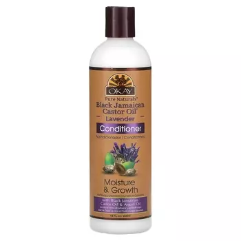 Кондиционер Okay Pure Naturals с черным ямайским касторовым маслом и лавандой, 355 мл
