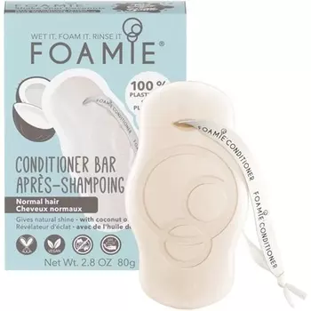 Кондиционер с кокосом для нормальных волос — без пластика, Ph-сбалансированный, без мыла — сделано в Великобритании, Foamie