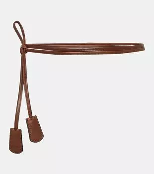 Конец ремня b кожаный ремень The Row, коричневый