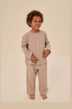 Konges Sljd Детская хлопковая рубашка, бежевый