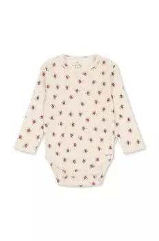 Konges Sljd Хлопковое детское боди, бежевый