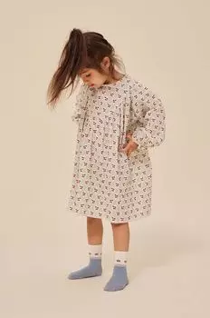 Konges Sljd Хлопковое детское платье, синий