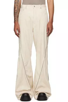 Конкордианс болан брюки с банановым принтом Rick Owens, цвет natural