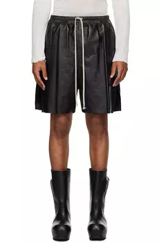 Конкордианские боксерские шорты из кожи Rick Owens, черный