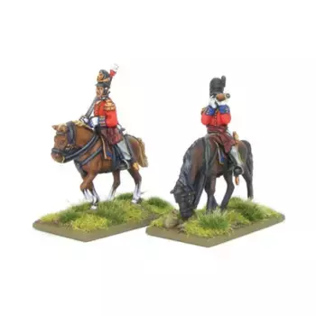 Конные британские пехотные офицеры - Ватерлоо, Black Powder - Napoleonic Wars 1789-1815 - British (28mm)