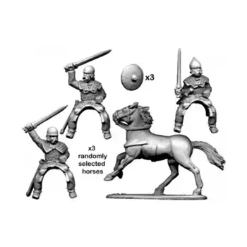 Конные дворяне в доспехах с мечами, Historical Miniatures - Ancient - Celts (28mm) (Crusader Miniatures)