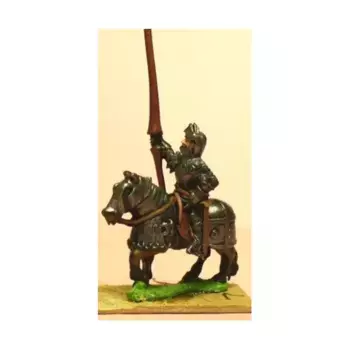 Конные рыцари 1400–1430 гг. с полным доспехом, разнообразными большими шлемами, L. и AH., Medieval Miniatures - Later Medieval - Cavalry & Other Mounted Figures (15mm)