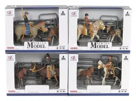 Конный завод, 2 лошади, всадник и аксессуары MIX. Inna marka