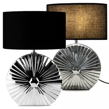 КОНСИМО комплект из 2-х настольных ламп "РИТИМ", серебро, керамика Konsimo