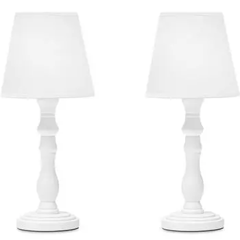 KONSIMO комплект из 2 классических настольных ламп "GITTA", белый, керамика