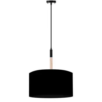 КОНСИМО подвесной светильник "ПЛИСО", черный, ткань Konsimo