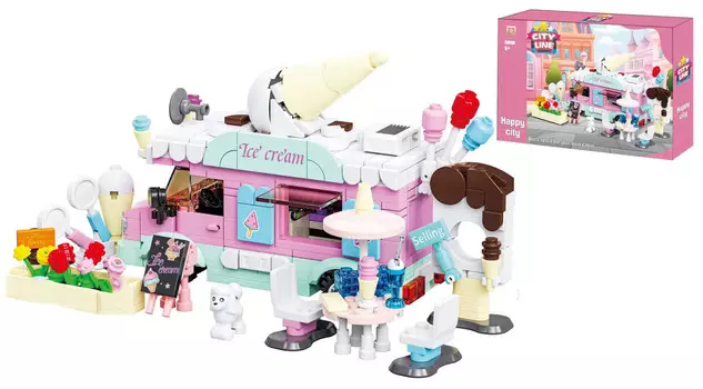 Конструкционные блоки Coil кафе-мороженое Тележка для мороженого 510 шт.