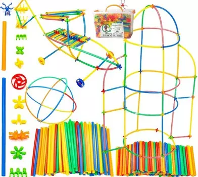 Конструкционные блоки СОЛОМА В ДОРОЖКЕ 800 шт, большие PakaNiemowlaka