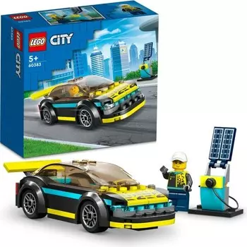 Конструктор детский пластиковый Lego City Электрический спорткар, 95 деталей