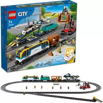 Конструктор детский пластиковый Lego Товарный поезд, 1153 детали