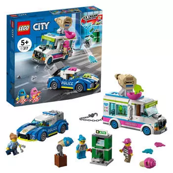 Конструктор LEGO City 60314 Погоня полиции за грузовиком с мороженым
