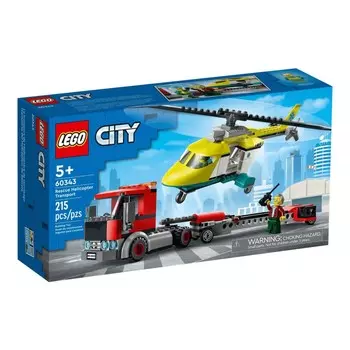 Конструктор LEGO City 60343 Грузовик для спасательного вертолёта