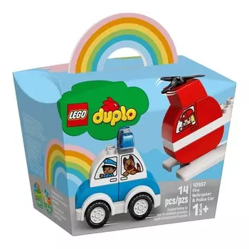Конструктор LEGO DUPLO 10957 Мой первый пожарный вертолет и полицейский автомобиль