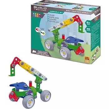 Конструктор пластиковый Asya Строительный кран-машина, 96 деталей
